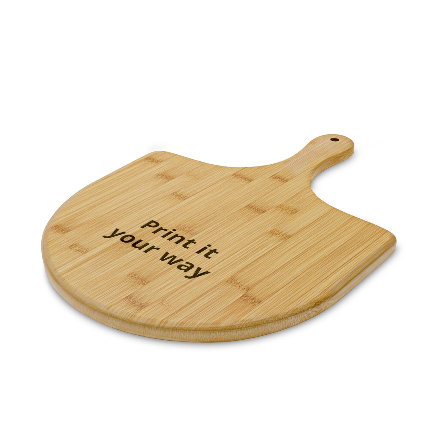 Engraved Bamboo Pizza Peel — Customizable Wooden Pizza Board