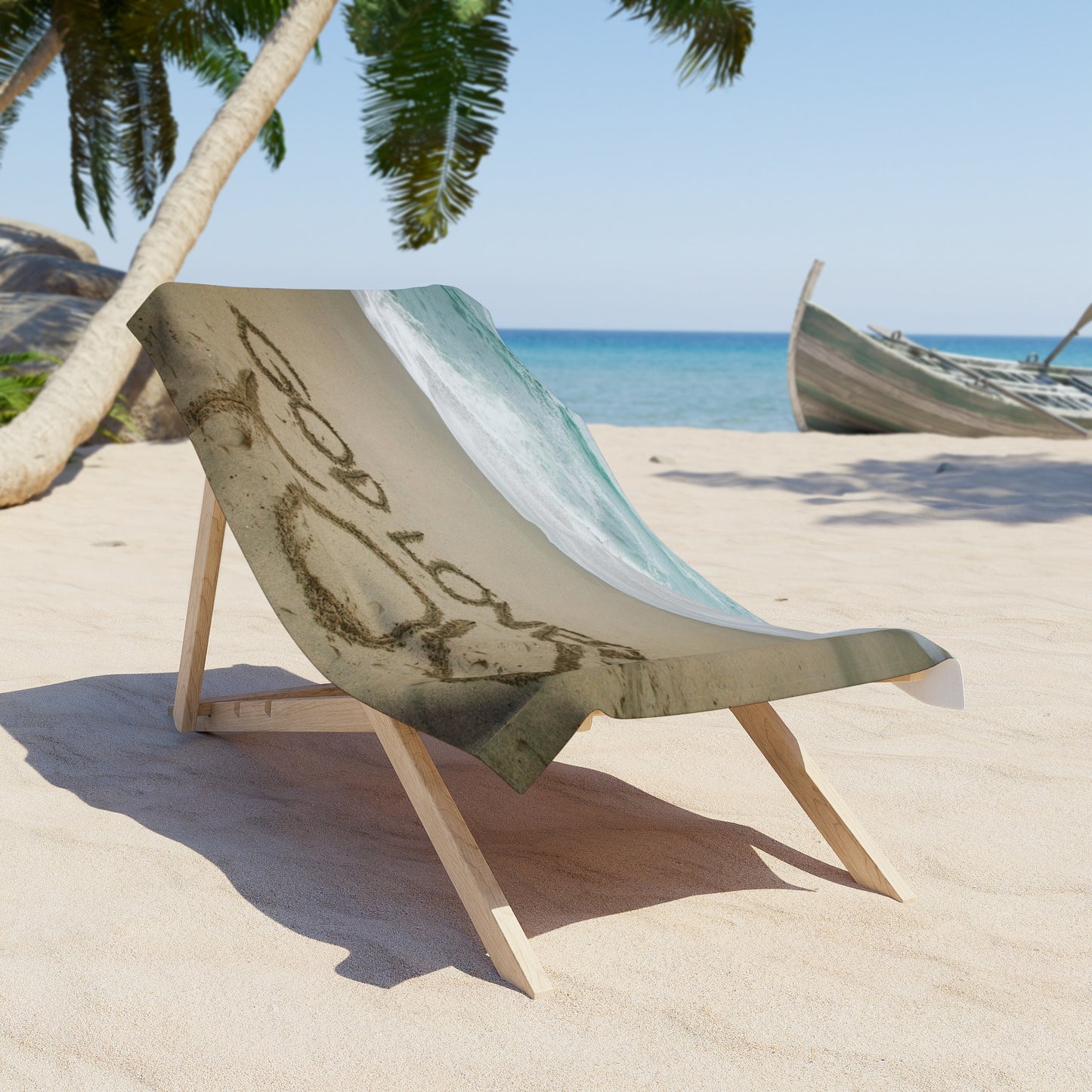 "God loves you" Beach Towel