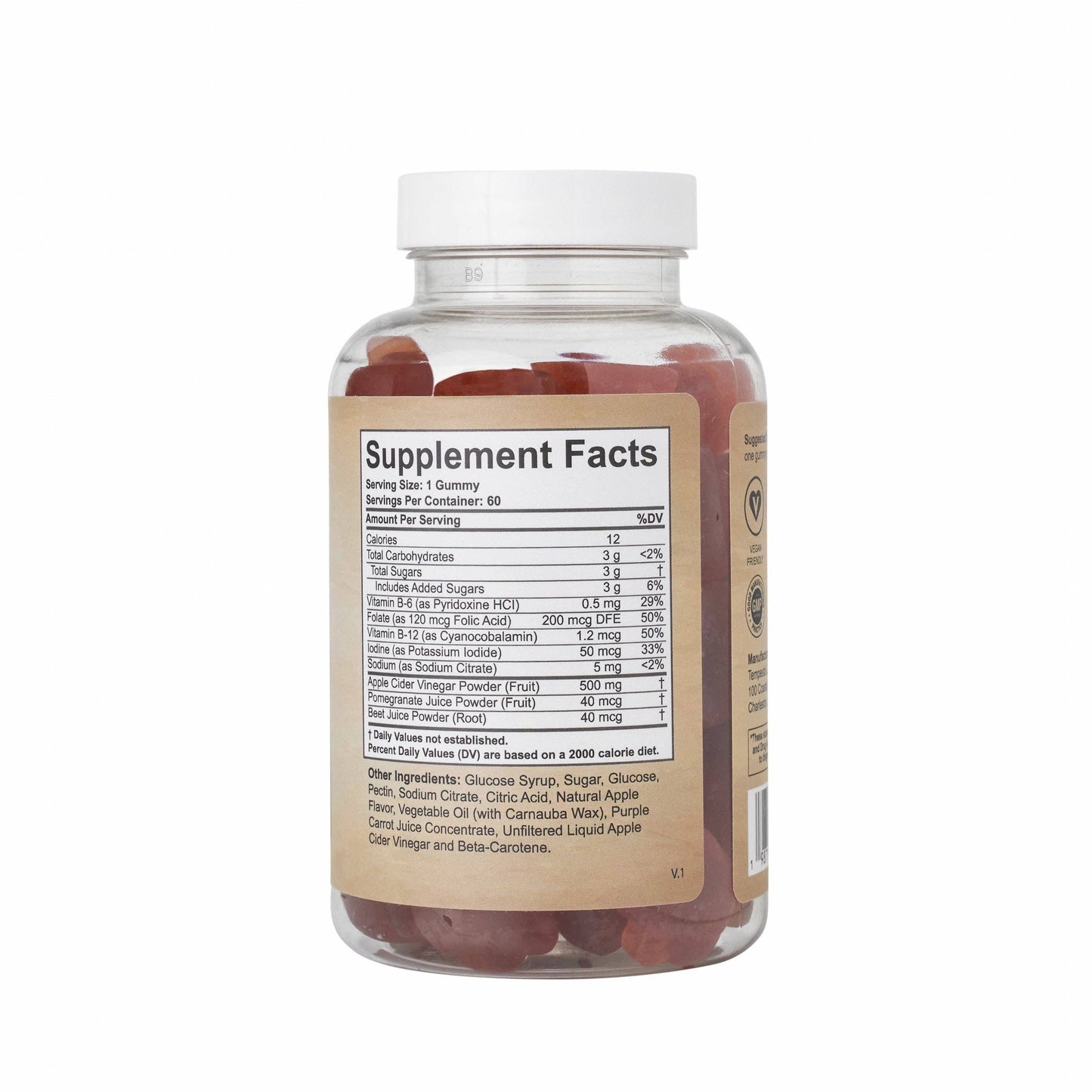 Apple Cider Vinegar Gummies with Beet Root & Pomegranate
