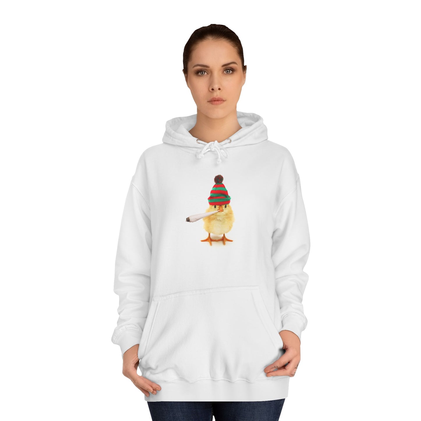 Chill Duckling Hoodie – Cute Duck with Beanie Graphic