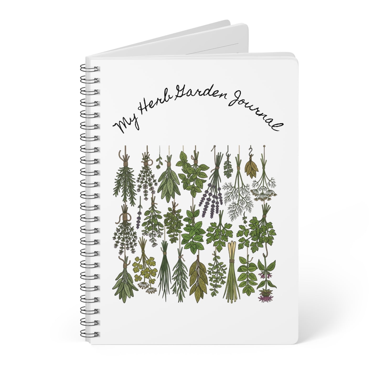 My Herb Garden Journal Wirobound Notebook | A5 Herbal Gardening Journal