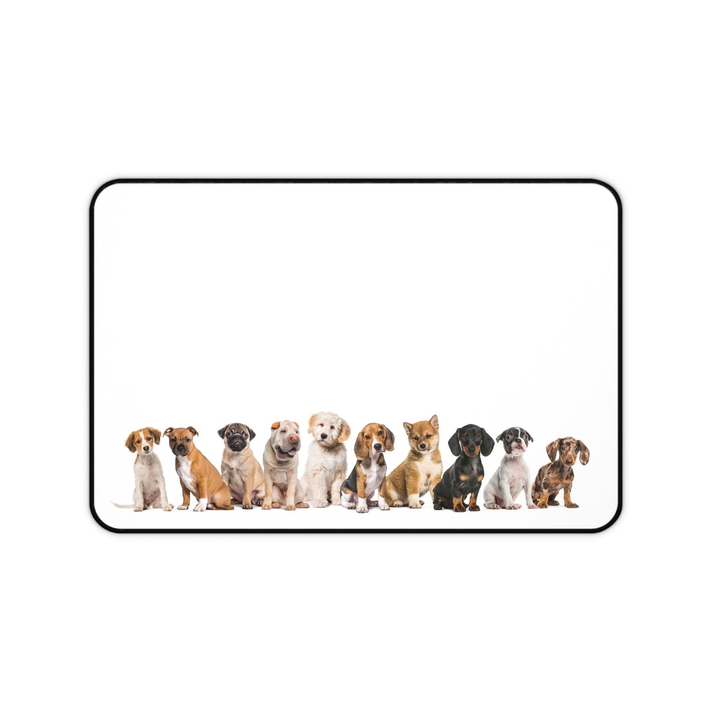 Cute Puppy Line Desk Mat — Waterproof Mouse Pad for Dog Lovers