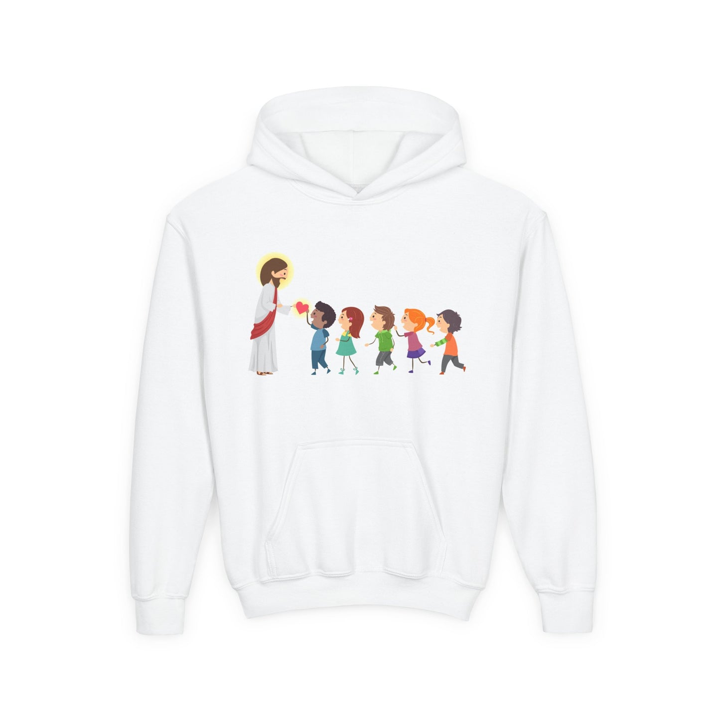 Jesus loves the little children Kids' Hug Parade Hoodie – Cute Children Holding Hands Design