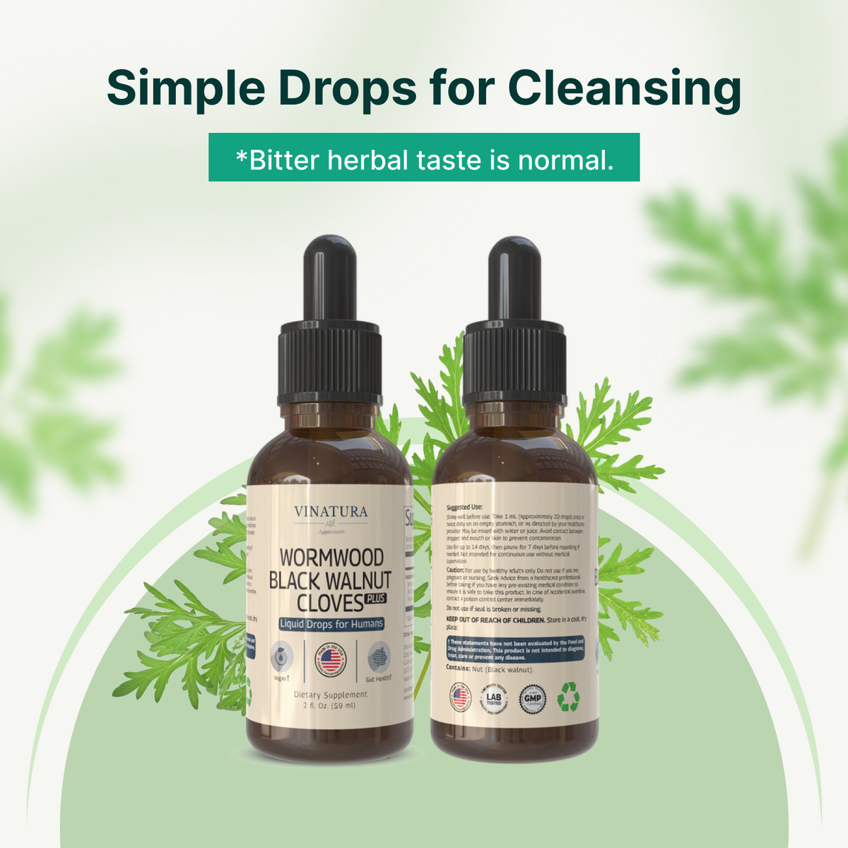 Wormwood Black Walnut Cloves Liquid