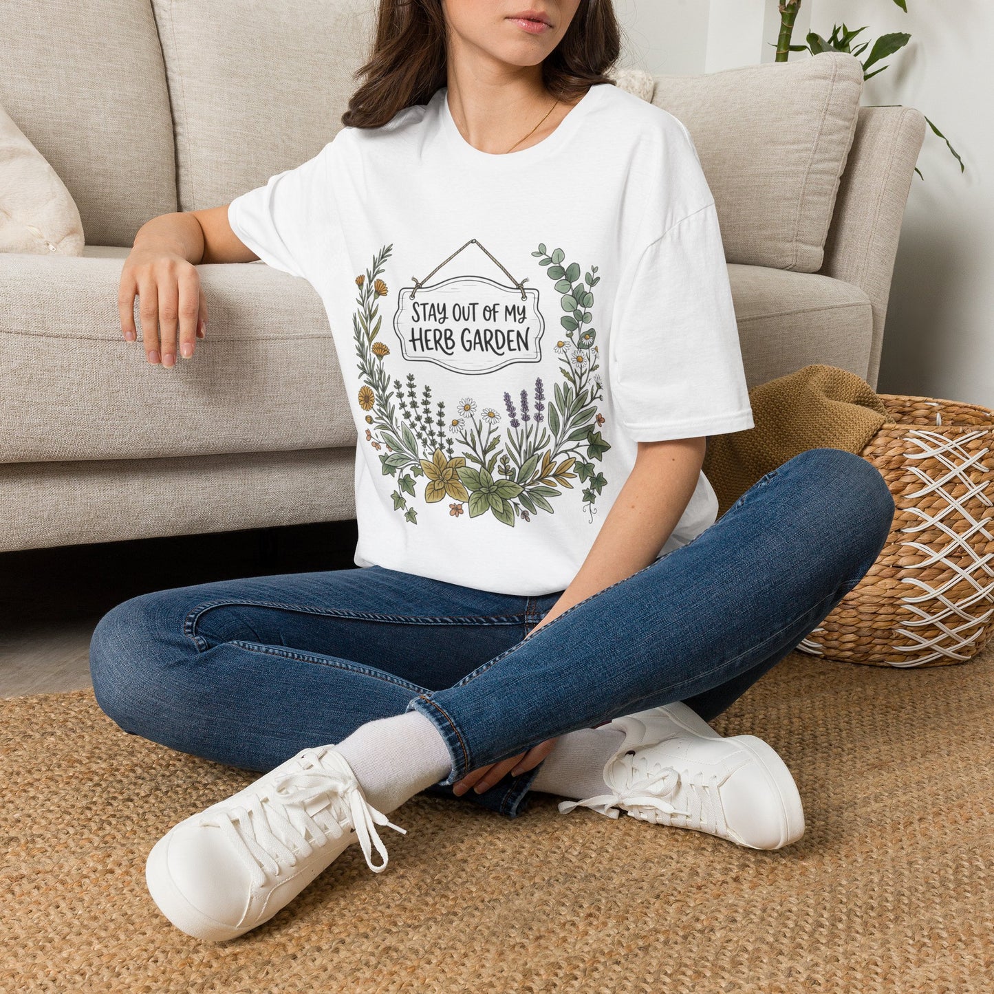 Herb Garden T-Shirt — "Stay Out of My Herb Garden" Botanical Tee