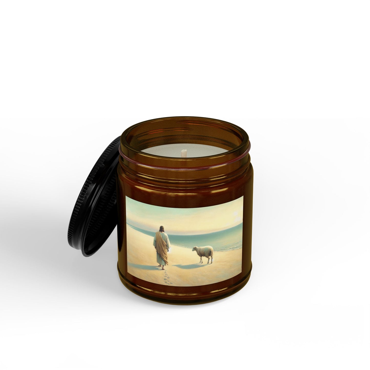 Soy Candle — Colorful Cross Pattern Scented Jar (4oz & 9oz)