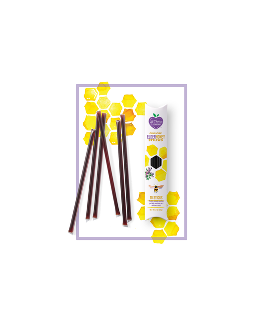 Elderberry Honey Straws - Pack of 10