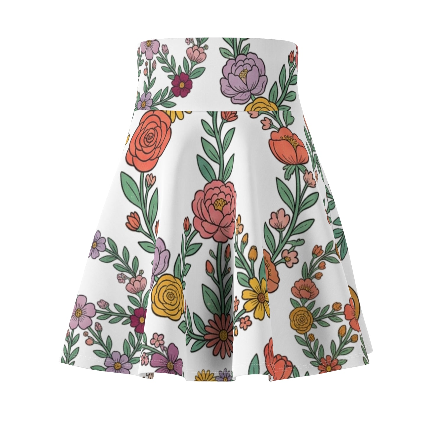 Peace love and Daisies Women's Skater Skirt (AOP)