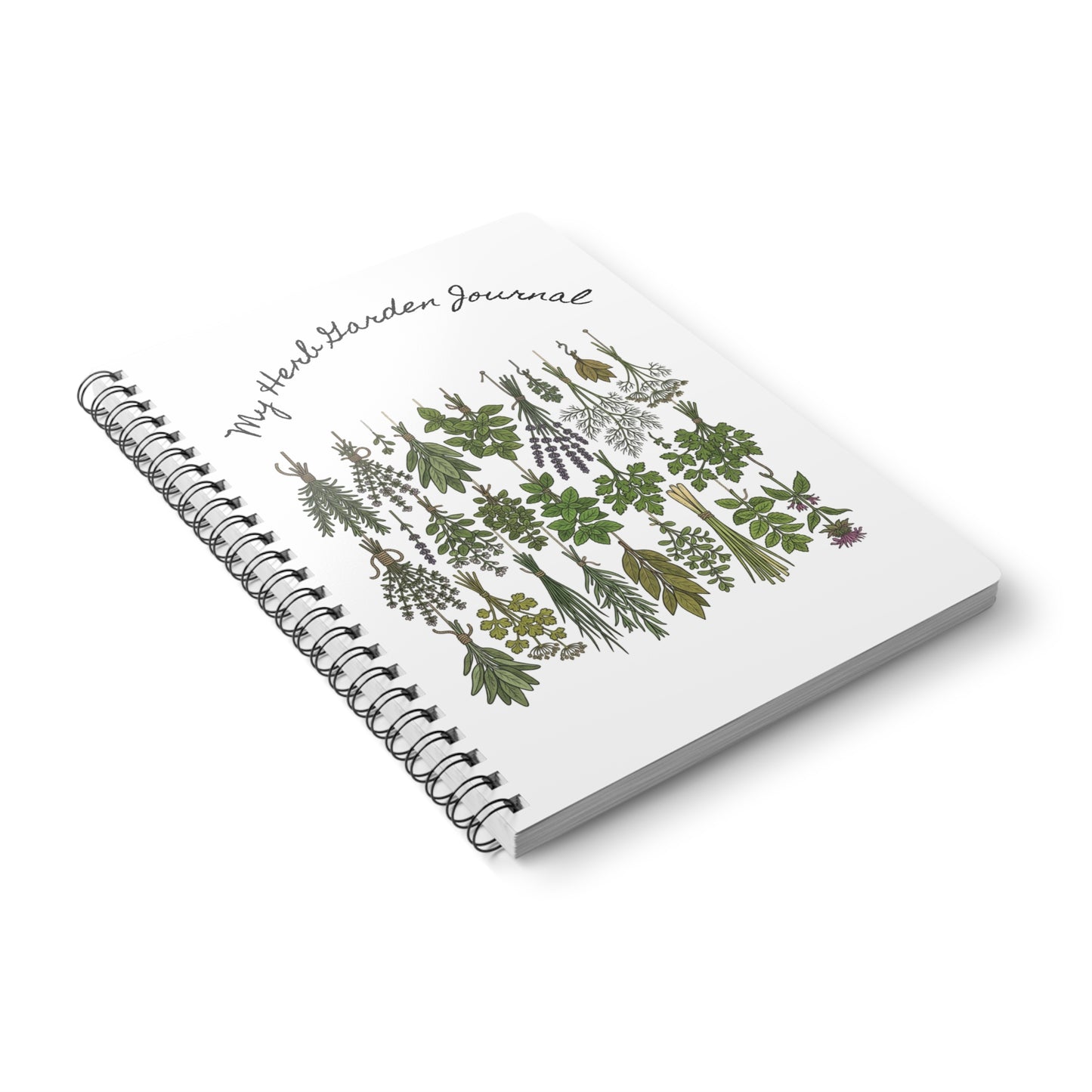 My Herb Garden Journal Wirobound Notebook | A5 Herbal Gardening Journal