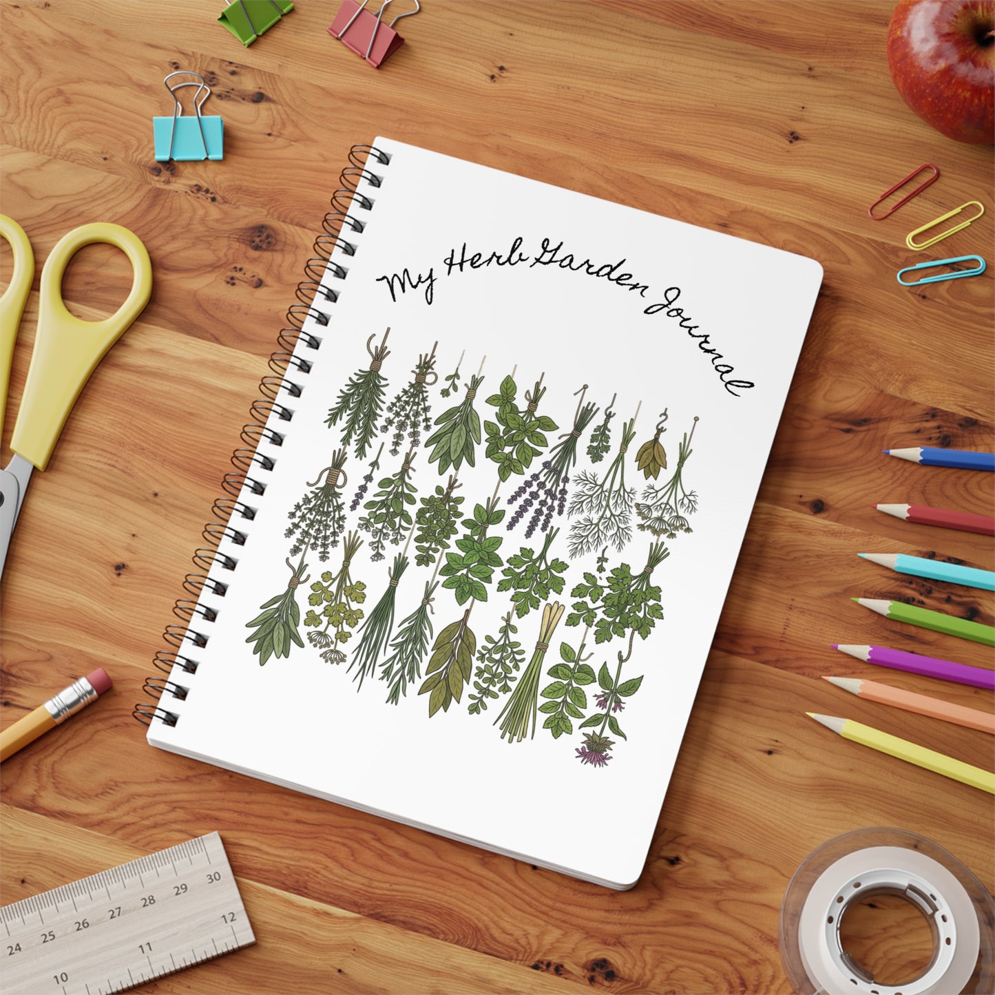 My Herb Garden Journal Wirobound Notebook | A5 Herbal Gardening Journal