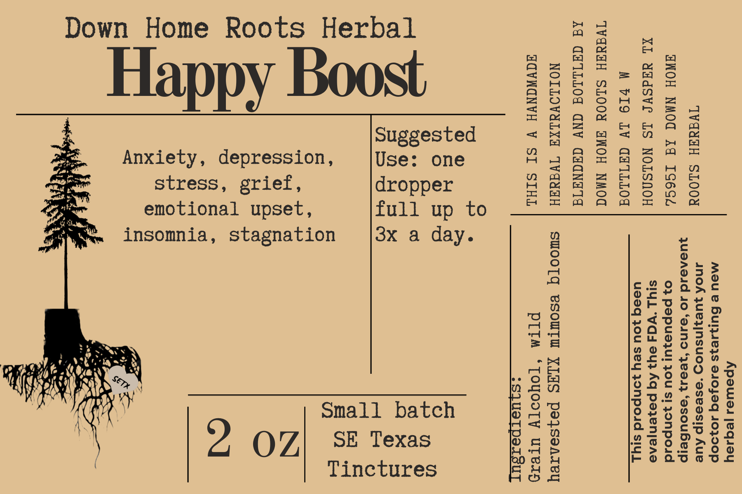 Happy Boost LIMITED tincture (Mimosa Blooms)